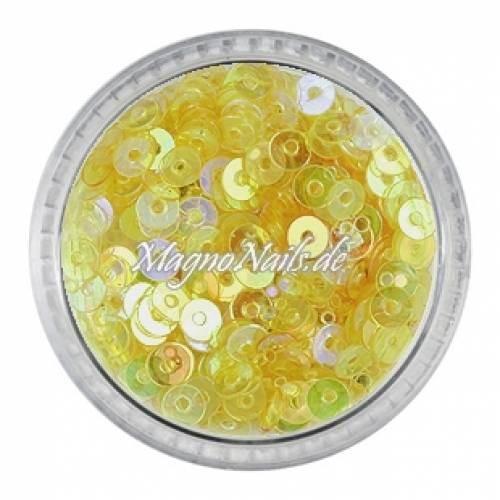 Nail Art Pailetten rund gelb  Nägel Nails Nailart Nageldesign Nagel GlitzerPailetten