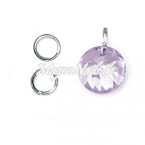 Nail Piercing rund - flieder Nageldesign Nägel Schmuck Nails 