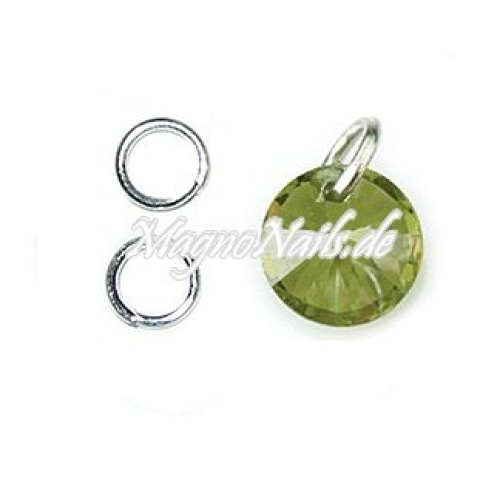 Nail Piercing rund - grün Nageldesign Nägel Schmuck Nails 