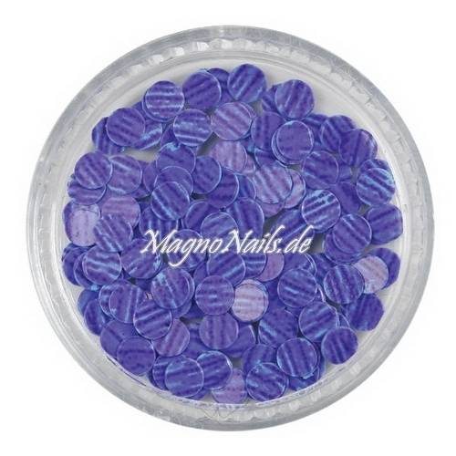 Runde Glitter Shapes - Einlegemotive - gestreift lila-weiß Nail Art Nails Nagel Nögel Nailart Einleger