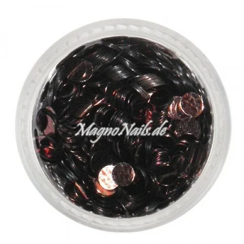 Runde Glitter - 3mm - braun Nageldesign Nägel Nails Nagelstudio Einleger Nailart