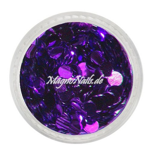 Runde Glitter - 3mm - lila Nageldesign Nägel Nails Nagelstudio Einleger Nailart