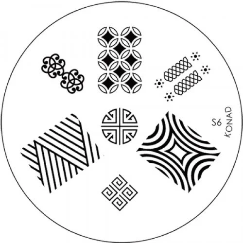 Original Konad Stamping Schablone S6 Nageldesign Nägel Schmuck Nails 