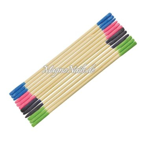 12 Sanding Sticks - Holzstäbchen in 4 Farben Feilen Stäbchen