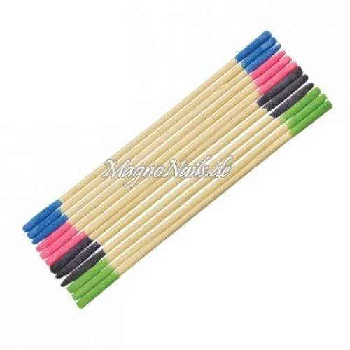 12 Sanding Sticks - Holzstäbchen in 4 Farben Feilen Stäbchen