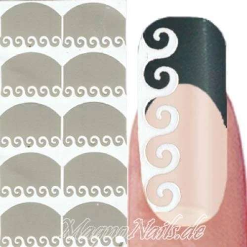 Nail Art Schablone - Nagellack Sticker Airbrush Nail Aufkleber selbstklebend