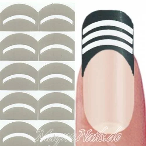 Nail Art Schablone - Nagellack Sticker Airbrush Nail Aufkleber selbstklebend