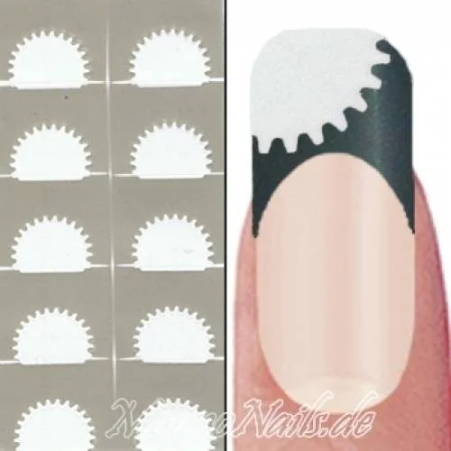 Nail Art Schablone - Nagellack Sticker Airbrush Nail Aufkleber selbstklebend