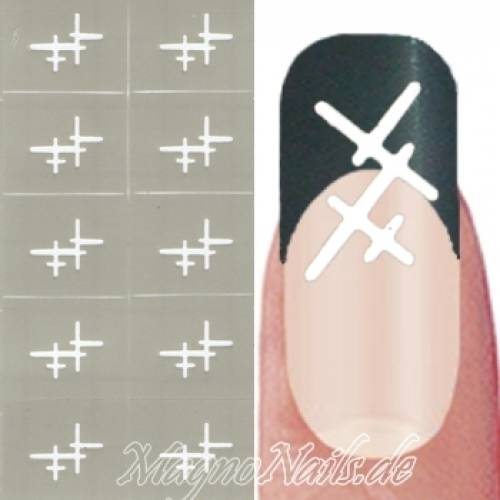 Nail Art Schablone - Nagellack Sticker Airbrush Nail Aufkleber selbstklebend