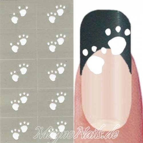 Nail Art Schablone - Nagellack Sticker Airbrush Nail Aufkleber selbstklebend