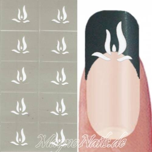 Nail Art Schablone - Nagellack Sticker Airbrush Nail Aufkleber selbstklebend