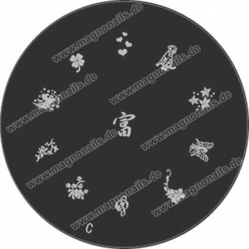 Nail Art Stamping Schablone C Herz I Love you