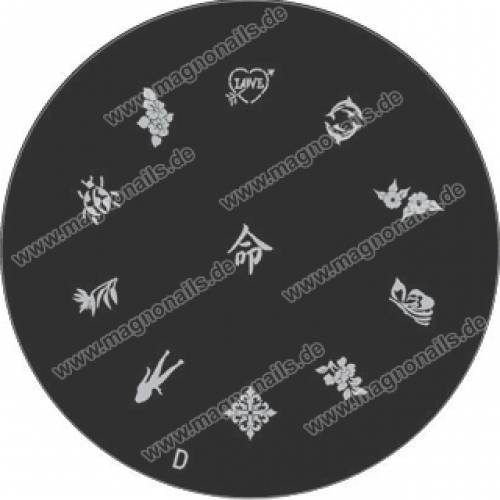 Nail Art Stamping Schablone D Chinesische Zeichen