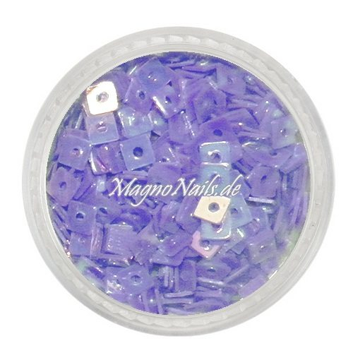 Glitter Shapes - Einlegemotive - Quadrat flieder Nail Art Nails Nagel Nögel Nailart Einleger
