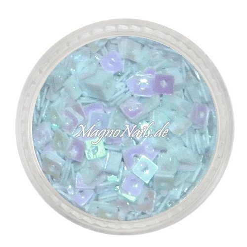 Glitter Shapes - Einlegemotive - Quadrat weiß-rosa Nail Art Nails Nagel Nögel Nailart Einleger