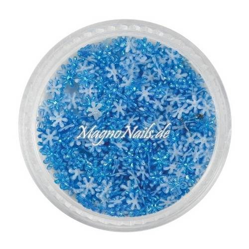 3D Einlegemotive - Shapes - Schneeflocken blau