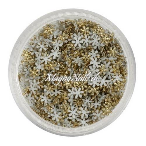 3D Einlegemotive - Shapes - Schneeflocken gold