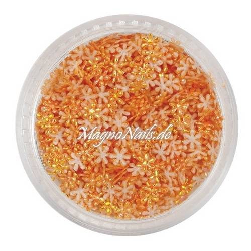 3D Einlegemotive - Shapes - Schneeflocken orange