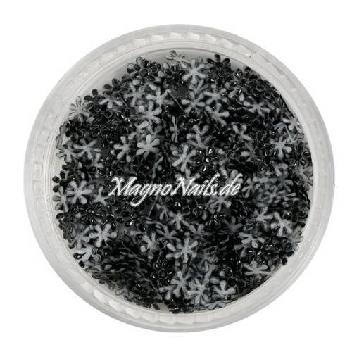 3D Einlegemotive - Shapes - Schneeflocken schwarz