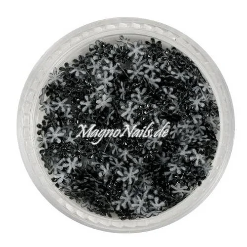 3D Einlegemotive - Shapes - Schneeflocken schwarz