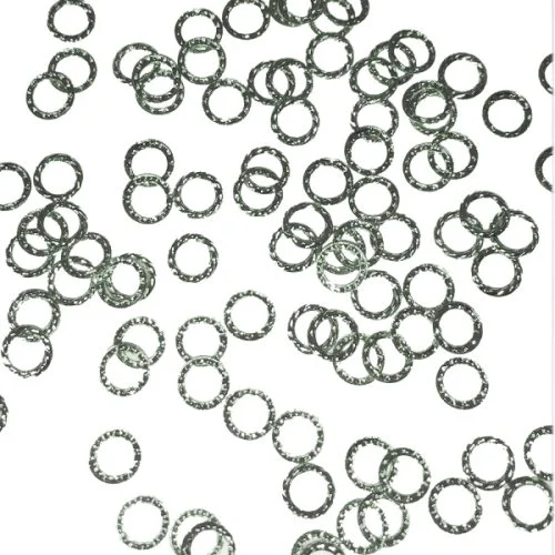 Einlegemotive - Overlays - Miniringe silber Nails Nagel Nögel Nailart