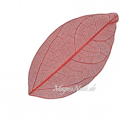 Einlegemotive - Nail Art Skelettblätter rot Nailart Nails Nägel Schmuck Einleger Nageldesign