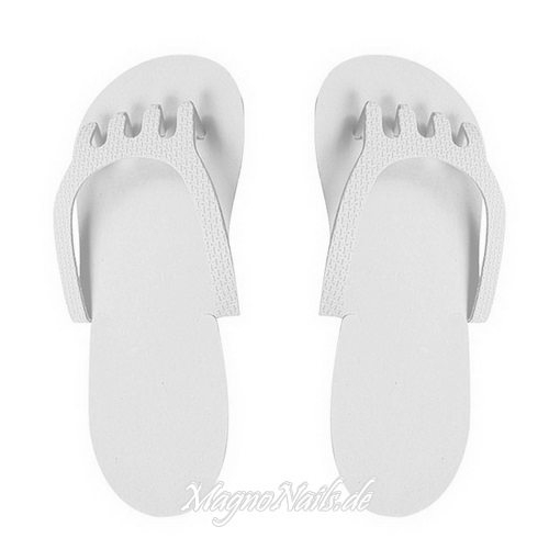 1 Paar Hygiene Slipper mit Zehenspreizer weiss