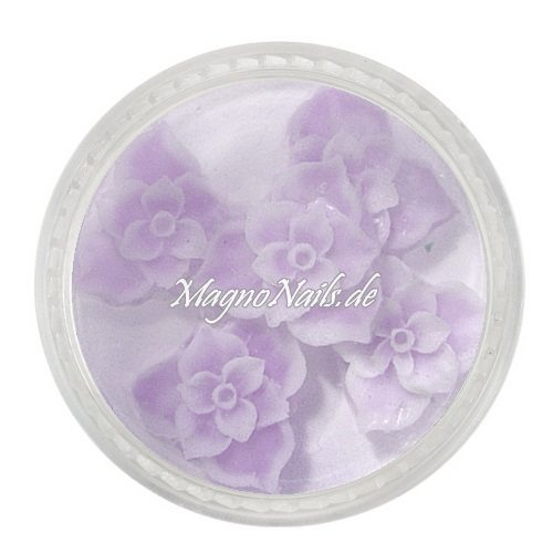 3D Einlegemotive - Gummi Soft Blumen lavendel