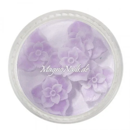 3D Einlegemotive - Gummi Soft Blumen lavendel