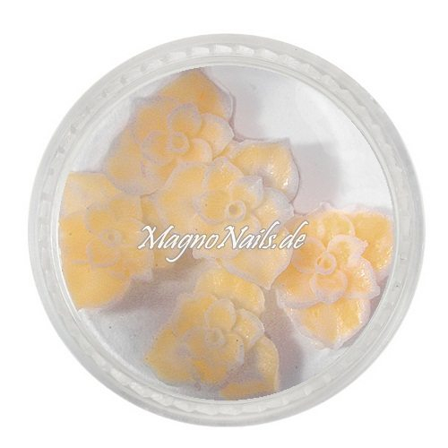 3D Einlegemotive - Gummi Soft Blumen pfirsich