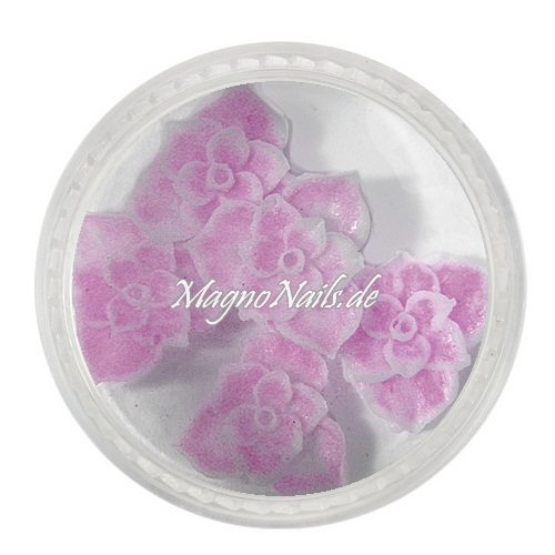3D Einlegemotive - Gummi Soft Blumen brombeer