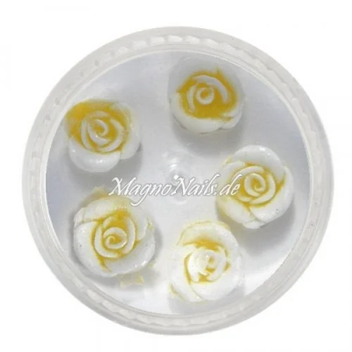 3D Einlegemotive - Gummi Soft Rosen gelb