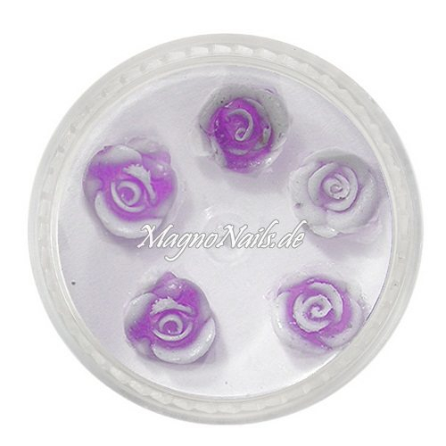 3D Einlegemotive - Gummi Soft Rosen lavendel