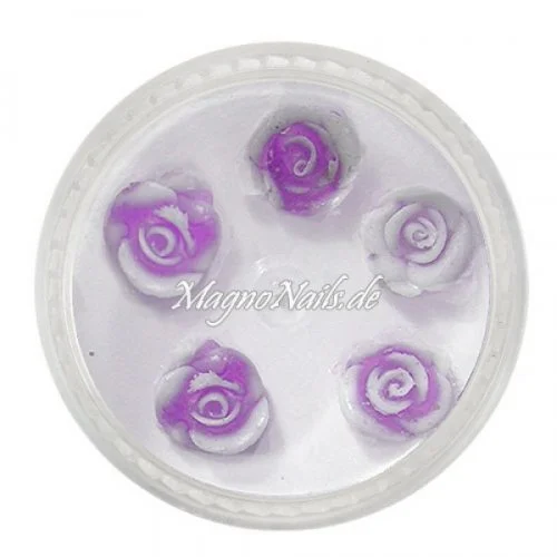 3D Einlegemotive - Gummi Soft Rosen lavendel