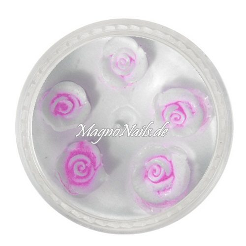 3D Einlegemotive - Gummi Soft Rosen pink  Nailart Nageldesign Nail art