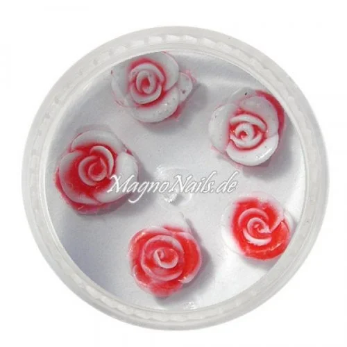 3D Einlegemotive - Gummi Soft Rosen rot Nailart Nageldesign Nail art