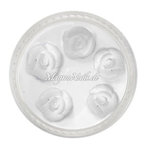 3D Einlegemotive - Gummi Soft Rosen weiß