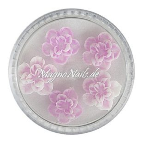 3D Einlegemotive - Gummi Soft Blumen rosa Nailart Nageldesign Nail art