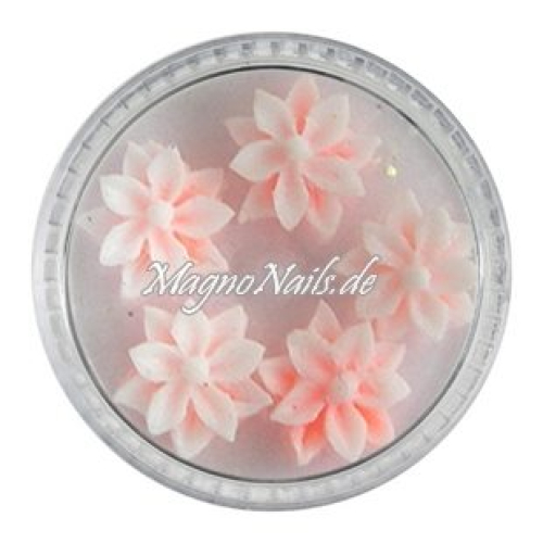 3D Einlegemotive - Gummi Soft Blumen neonorange