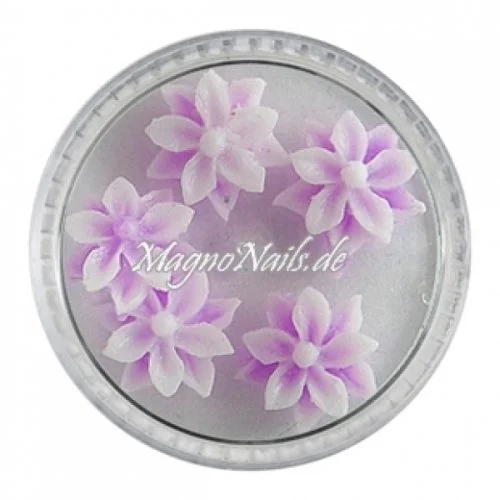 3D Einlegemotive - Gummi Soft Blumen lavendel
