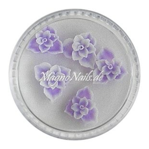 3D Einlegemotive - Gummi Soft Blumen flieder