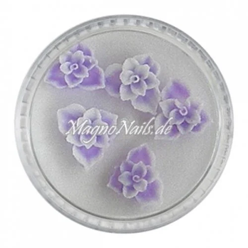 3D Einlegemotive - Gummi Soft Blumen flieder