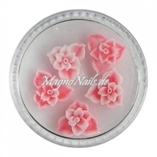 3D Einlegemotive - Gummi Soft Blumen rot