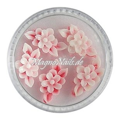 3D Einlegemotive - Gummi Soft Blumen rot