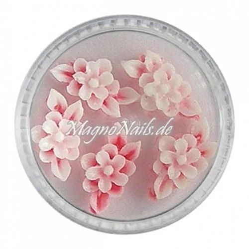 3D Einlegemotive - Gummi Soft Blumen rot