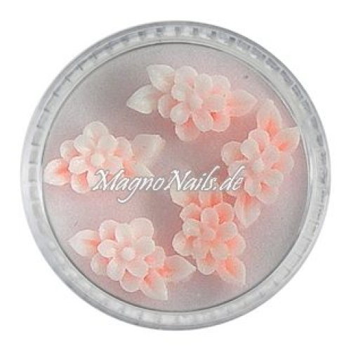 3D Einlegemotive - Gummi Soft Blumen neonorange