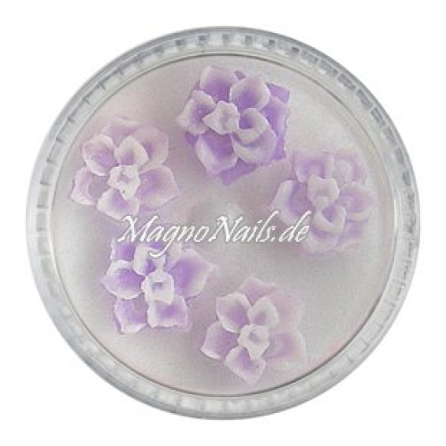 3D Einlegemotive - Gummi Soft Blumen flieder