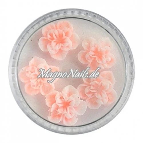 3D Einlegemotive - Gummi Soft Blumen neonorange