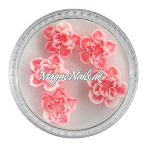 3D Einlegemotive - Gummi Soft Blumen rot