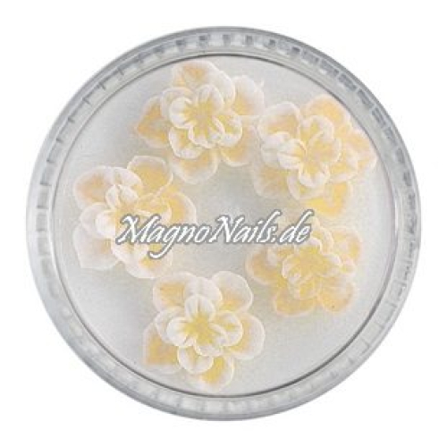 3D Einlegemotive - Gummi Soft Blumen shocking pfirsich Nailart Nageldesign Nail art